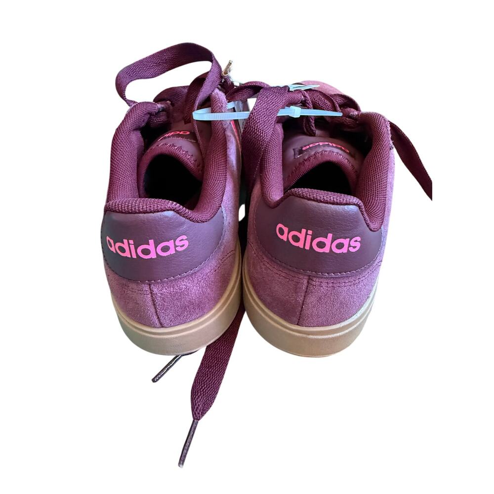 NWT Adidas Grand Court Base Shoes Shadow Red / Lucid Pink 10 - Picture 3 of 9